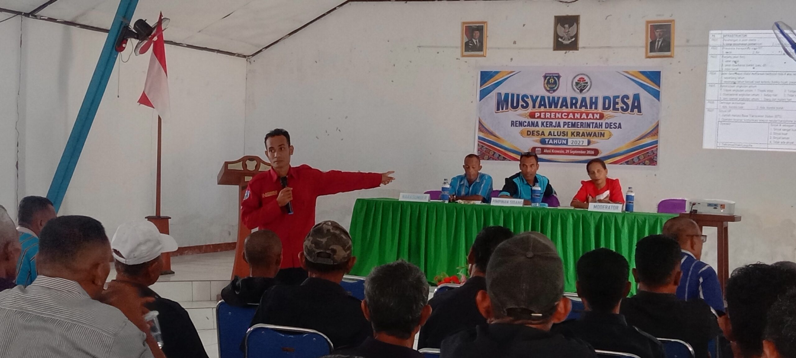 Musyawarah Desa Perencanaan Pembangunan Tahunan (PPT) Desa Alusi Krawain Tahun 2027
