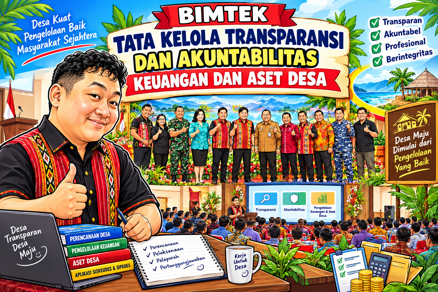 Bupati Kepulauan Tanimbar Buka Bimtek Tata Kelola Keuangan dan Aset Desa Tahun 2026